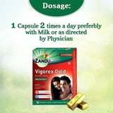 Zandu Vigorex Gold Ayurvedic Daily Energizer 10 Capsules for IMPROVING SEX LIFE