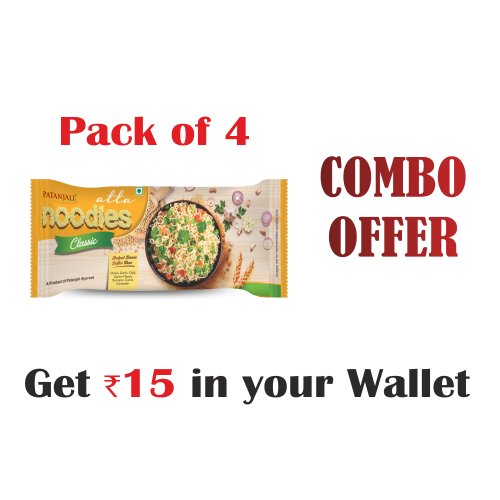 PATANJALI Pack of 4- Atta Noodles Classic 240 gm