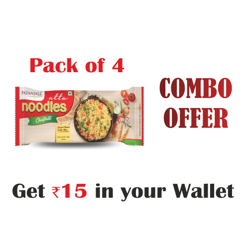 PATANJALI Pack of 4- Atta Noodles Chatpata 240 gm