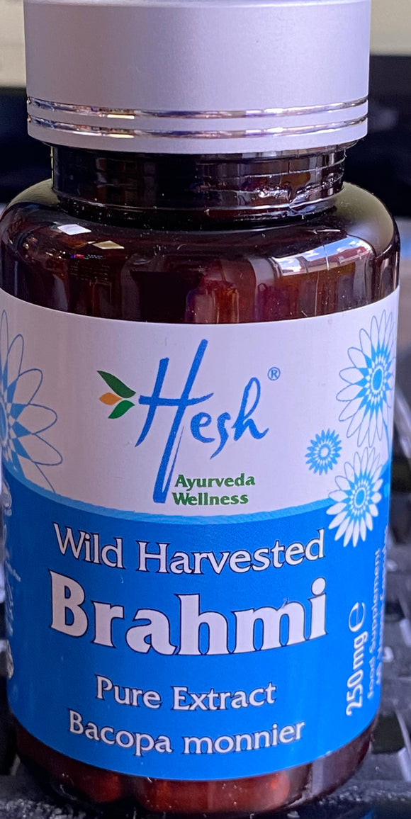 HESH Brahmi Vegan HPMC Capsule Herbal Remedies Memory Boost Stress Relief 10/24