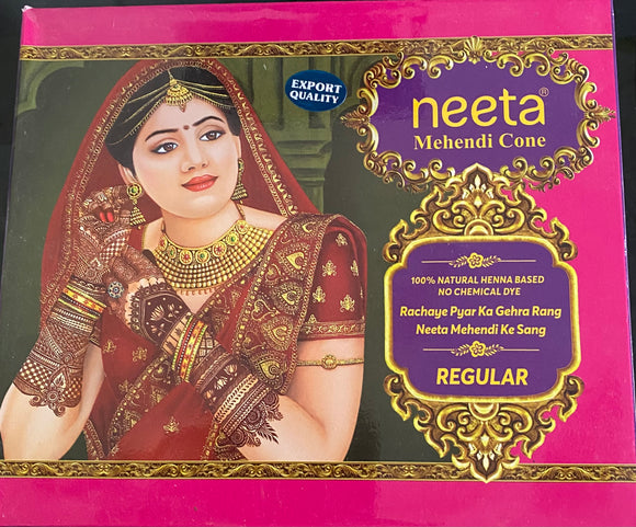 ORGANIC Henna Cone body art Mehandi Heena 12 CONS IN 1 BOX BEST RESULTS BEST QUALITY NEW STOCK