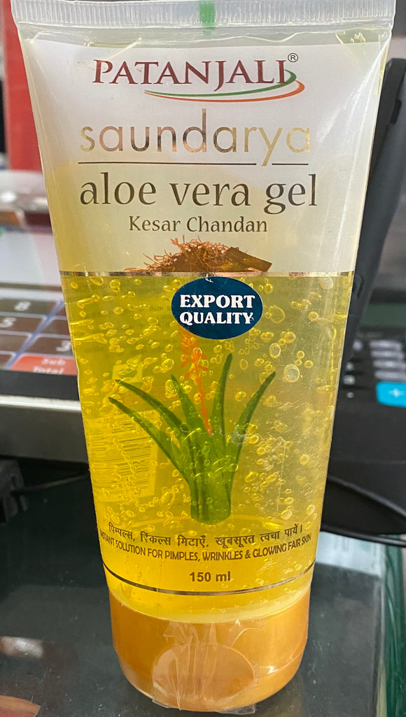 PATANJALI SAUNDARYA ALOE VERA GEL KESAR CHANDAN 60 ML,150ml EXPORT QUALITY UK STOCK