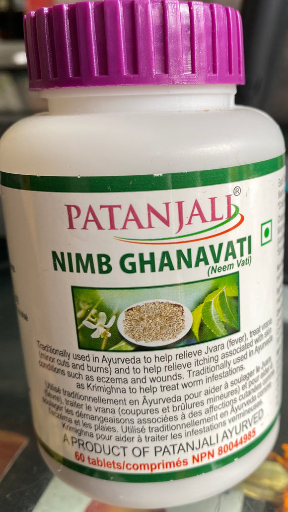patanjali NEEM GHANVATI 60 TABLETS EXPORT QUALITY