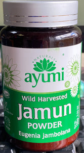 AYUMI Jamun Powder - Indian Black Berry, Black Plum - Supports Sugar 100G NEW