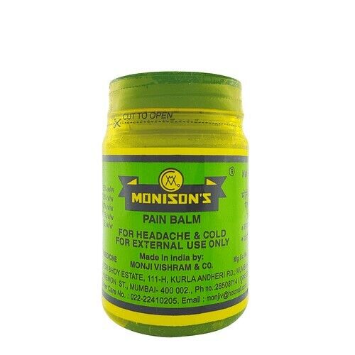 Monisons Pain Balm Ayurvedic Ointment Headache Cold Body Joint Pain 10 ...