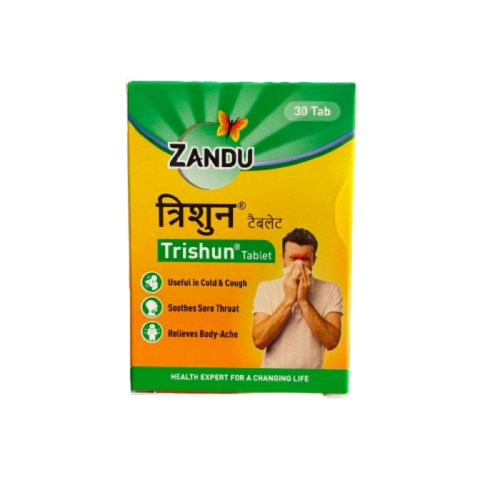 Zandu Trishun Tablets Ayurvedic helps strengthen the Immunity 30 tab NEW EXP:12/2025