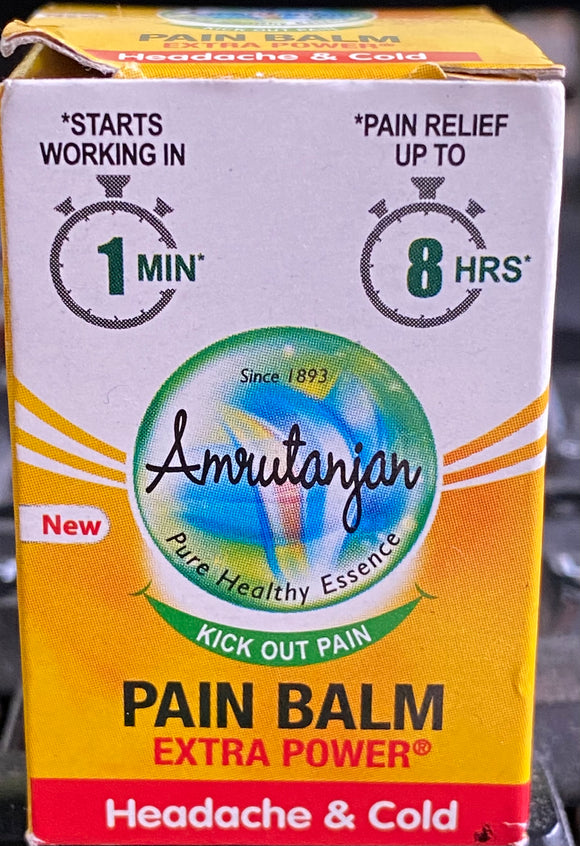 Amrutanjan Aromatic Balm Massage for Headache Pain - 8ml Pure Healthy Essence