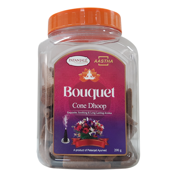 patanjali aastha bouquet cone dhoop 200g