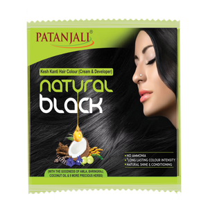 PATANJALI KESH KANTI HAIR COLOUR (CREAM & DEVELOPER) - NATURAL BLACK,DARK BROWN