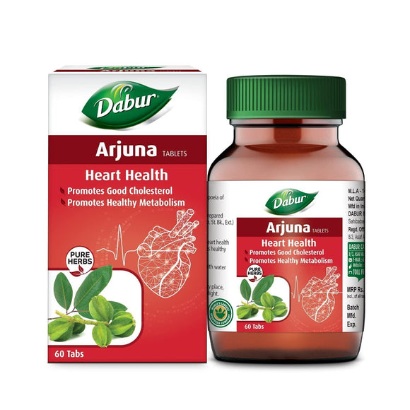 Dabur Arjuna Tablets Promotes Heart Health Manages Cholesterol Level-60 tablets