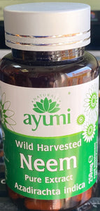 ayumi Neem 60 Capsules pure extract (High Strength, Anti-Oxidant, Antimicrobial)
