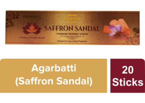 Patanjali AASTHA SAFFRON AGARBATTI best agarbatti in the world 20stick new stock Inbox