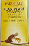 Patanjali Flax Pearl Veg Soft gel Capsules